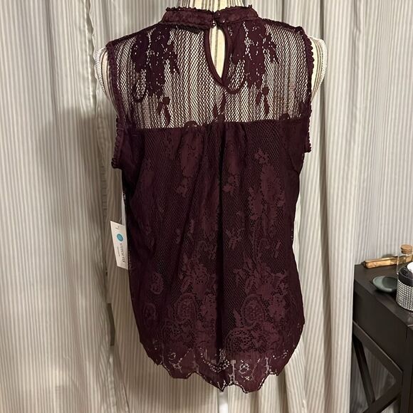 Alice Blue Lace Sleeveless Blouse. Small - Picture 3 of 6
